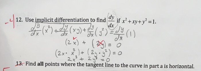 Solved Use Implicit Differentiation To Find Dy Dx If X 2 Chegg Com