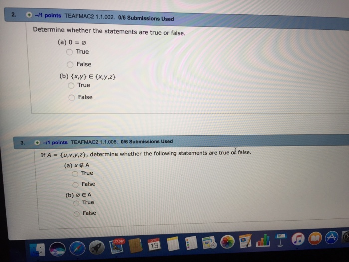 Solved Determine Whether The Statements Are True Or False Chegg Com