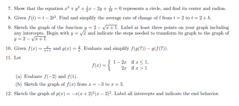 Solved Show That The Equation X 2 Y 2 1 2 X 2y 1 16 Chegg Com