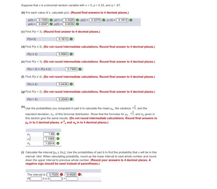 Solved Suppose That X Is A Binomial Random Variable With Chegg Com