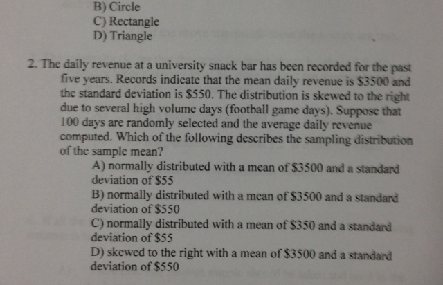 The Daily Revenue At A University Snack Bar Has Been Chegg The Daily Revenue At A University Snack Bar Has Been Chegg