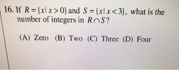 Solved If R X X 0 And S X X 3 What Is The N Chegg Com