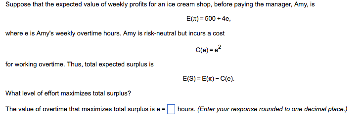 Solved Suppose That The Expected Value Of Weekly Profits Chegg Com