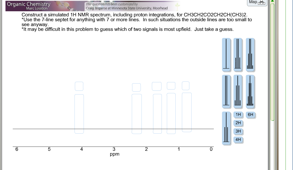 Solved Construct A Simulated 1H NMR Spectrum, Including P