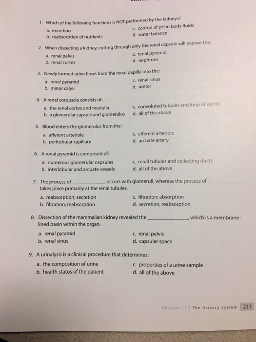 Solved Which of the following functions is NOT performed by 