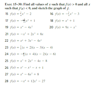 Find All Values Of X Such That F X 0 And All X Chegg Com