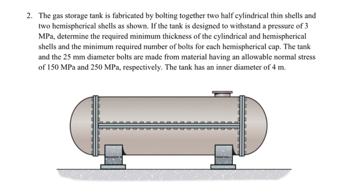 Solved •8–9. The gas storage tank is fabricated by bolting