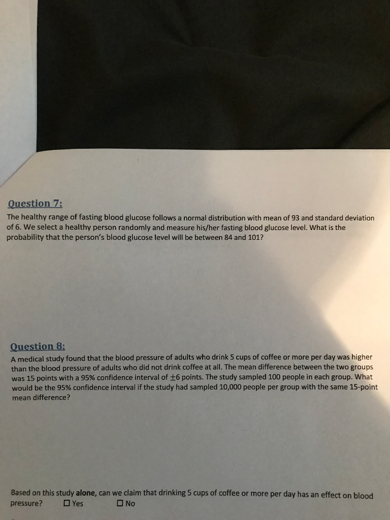 Solved Question 7 The Healthy Range Of Fasting Blood Glu