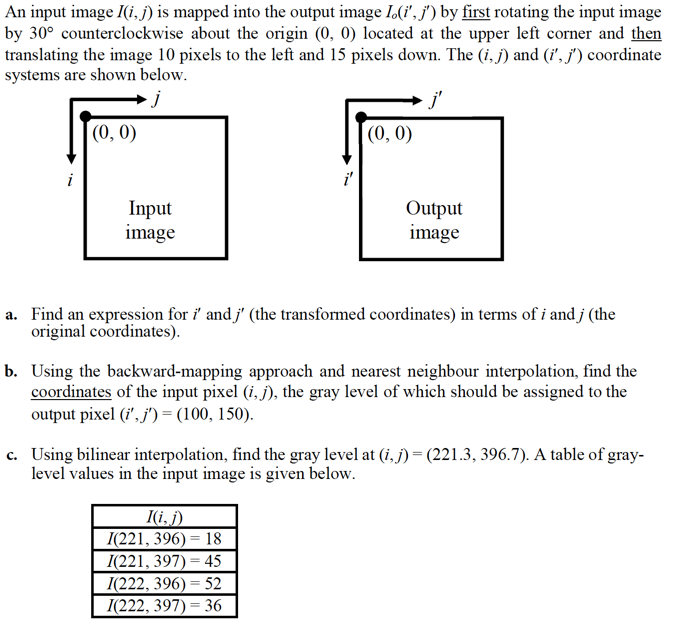 Solved An Input Image Ii J Is Mapped Into The Output I