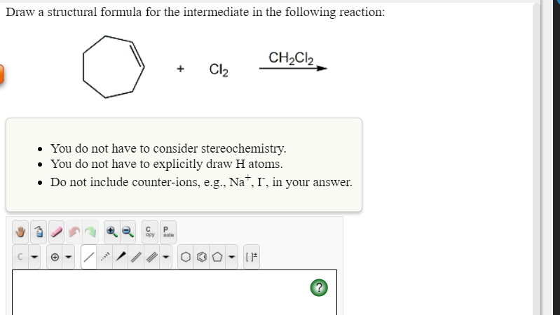 Solved Draw A Structural Formula For The Intermediate In