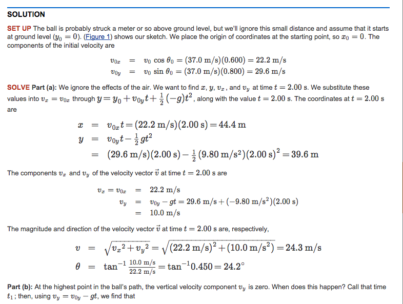 Solved Now Let S Consider A Projectile Problem In Which T Chegg Com