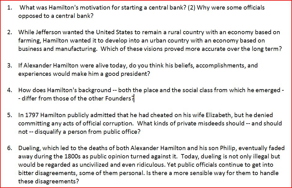 was hamilton a good president