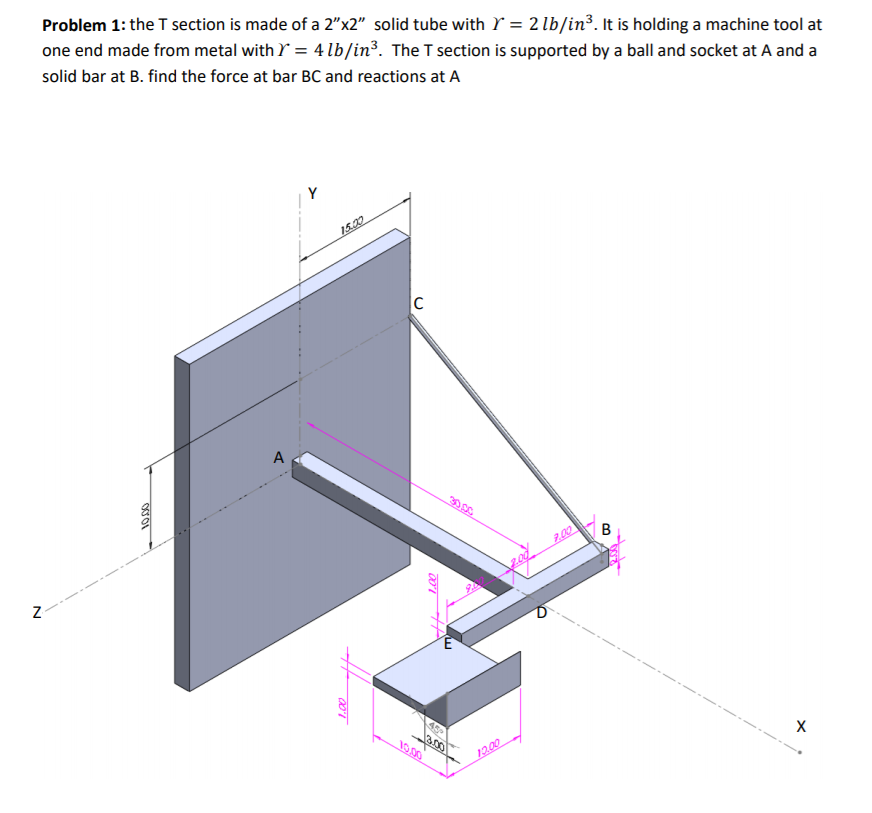 Solved Problem 1: the T section is made of a 2