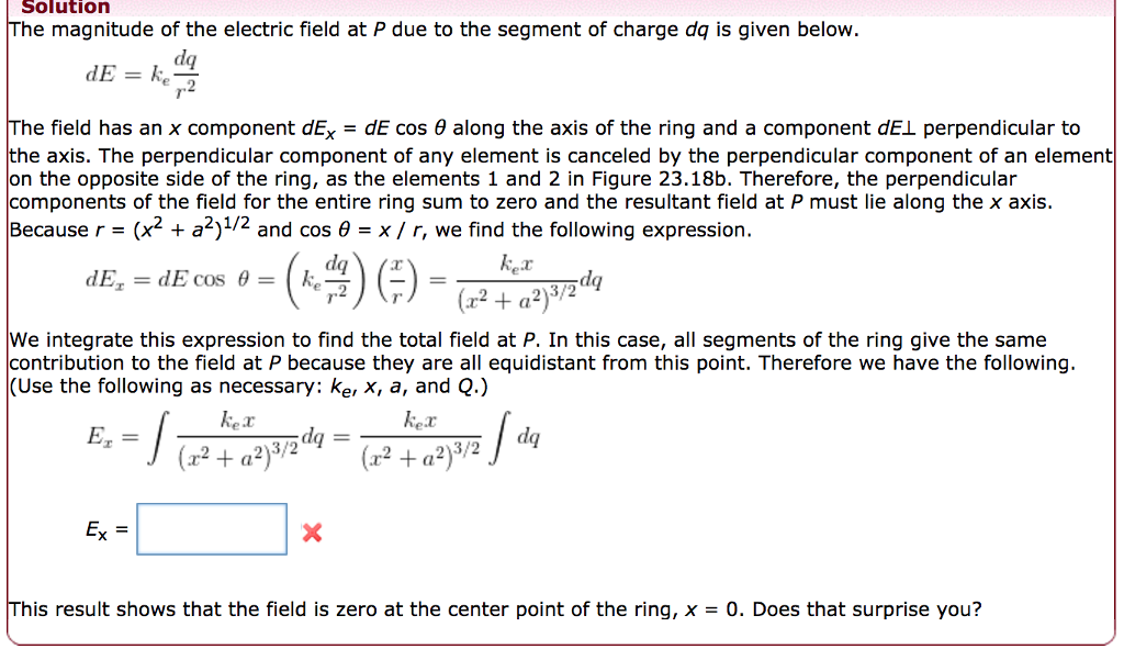 Maximum electric field due to ring on the axis - Brainly.in