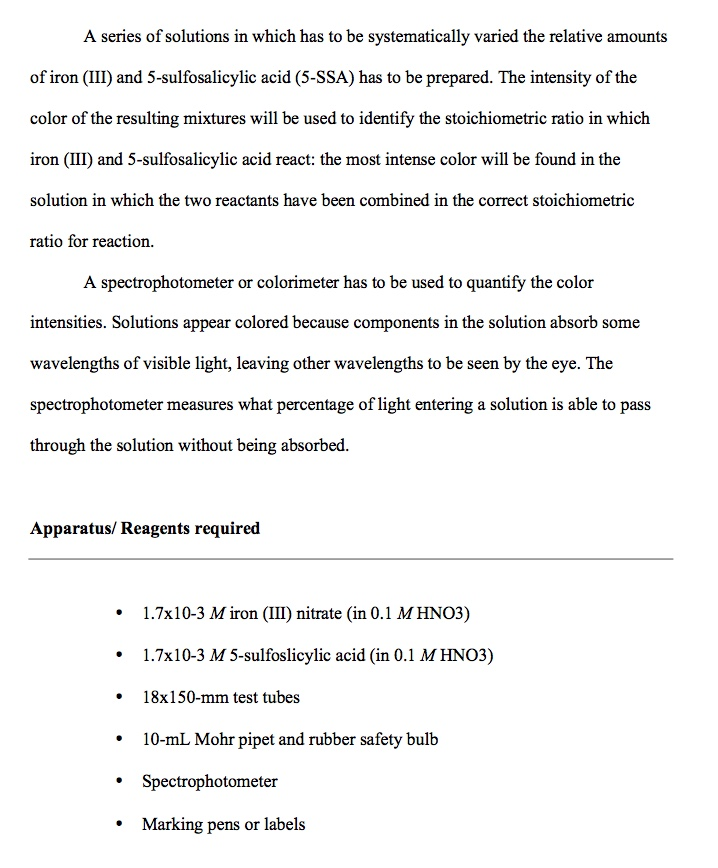 chemistry lab report conclusion