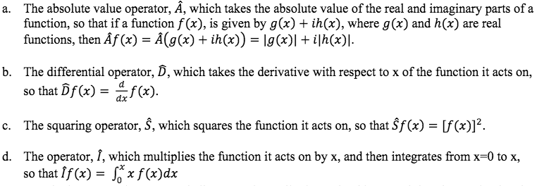 Solved Which Of The Following Operators Are Linear Operat Chegg Com