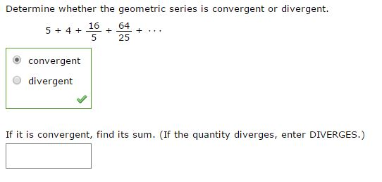 Determine Whether The Geometric Series Is Convergent Chegg Com