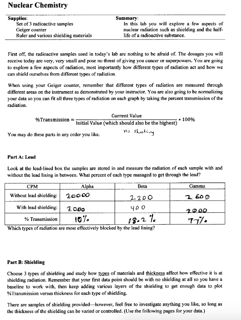 Solved Nuclear Chemistry Supplies Summary Set Of 3 Radioa - 