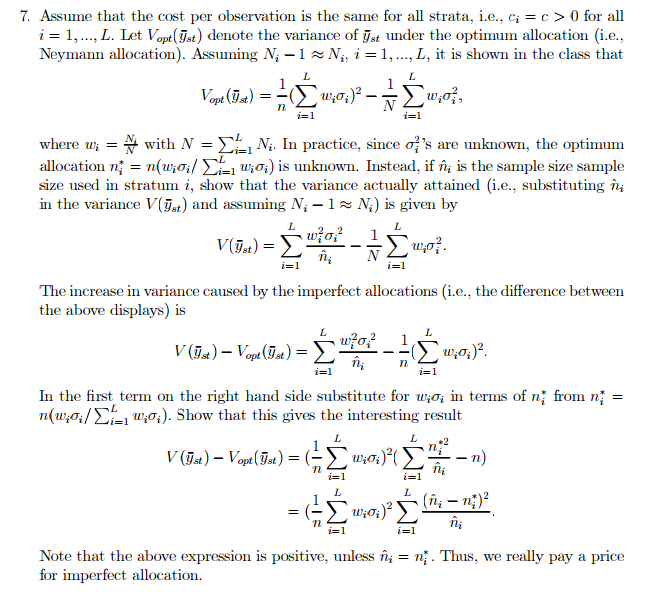 Solved Assume That The Cost Per Observation Is The Same F Chegg Com