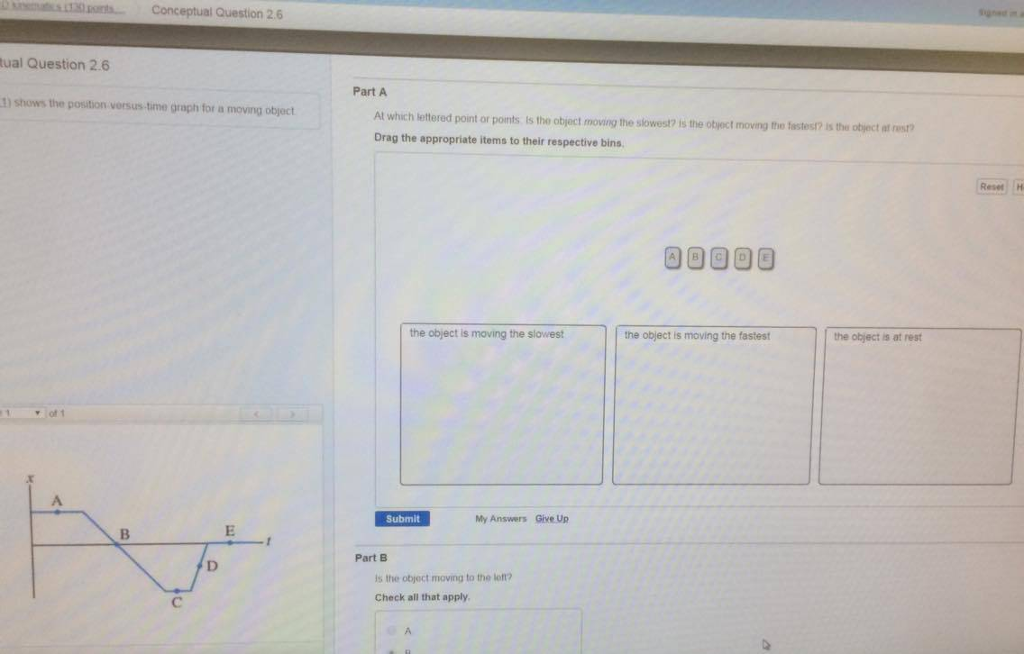 Solved Shows The Position Versus Time Graph For A Moving