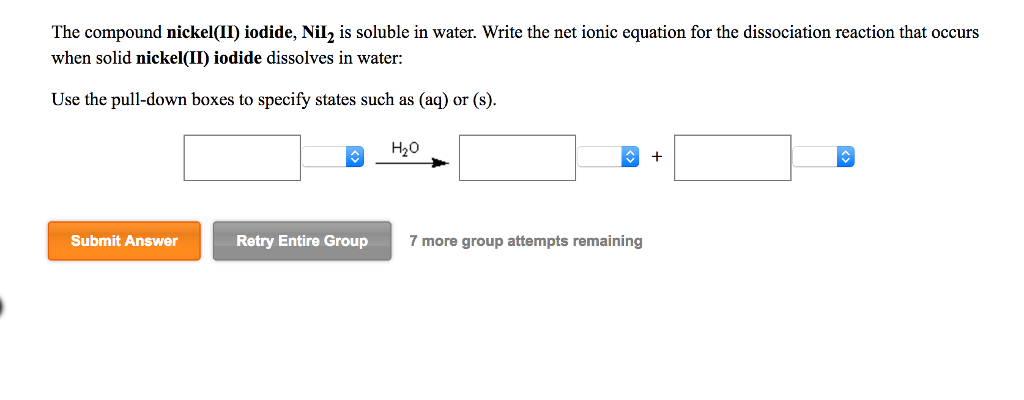 Write the chemical equation for the dissolution of nh4cl in water picture