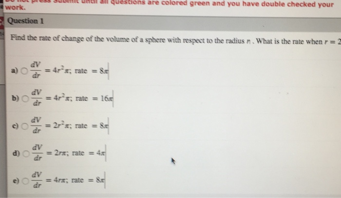 Write a formula that estimates the change in the volume 04 picture