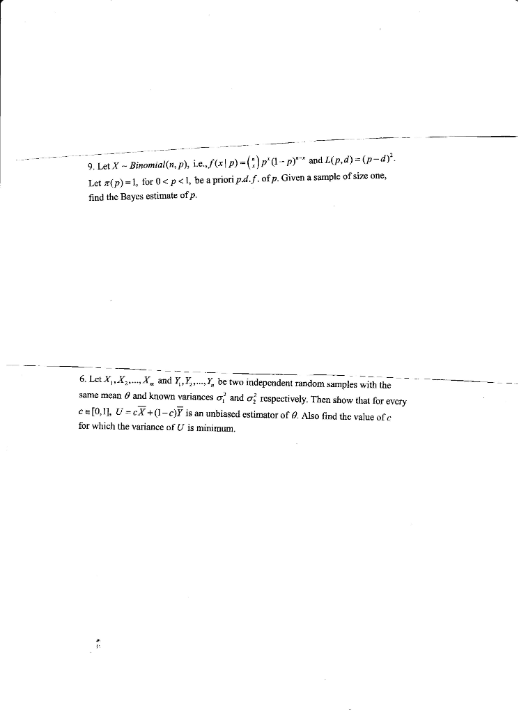 Solved Let X Binomial N P I E F X P N K P X Chegg Com