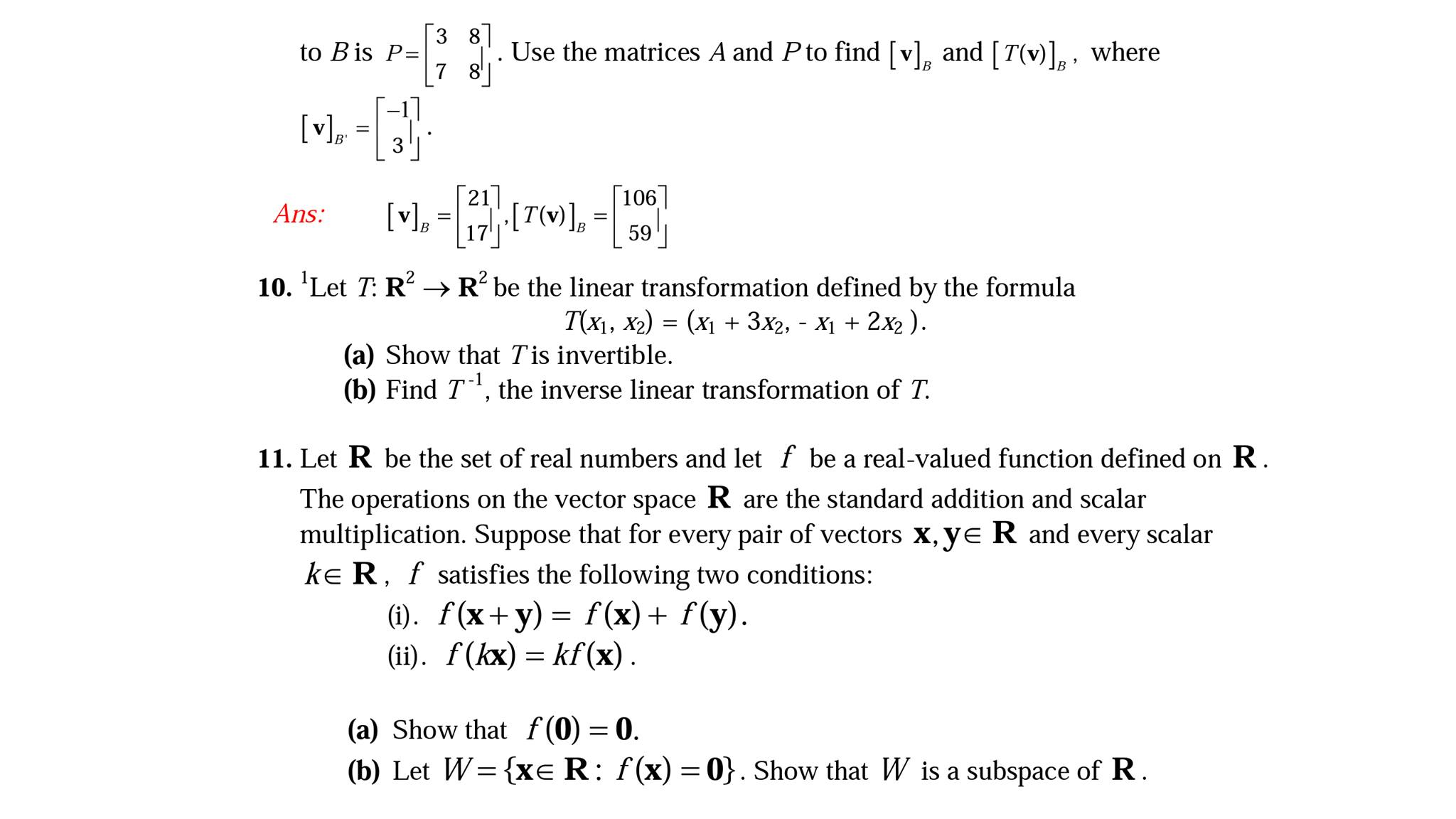 Solved To Bis P Use The Matrices A And Pto Find V And Chegg Com