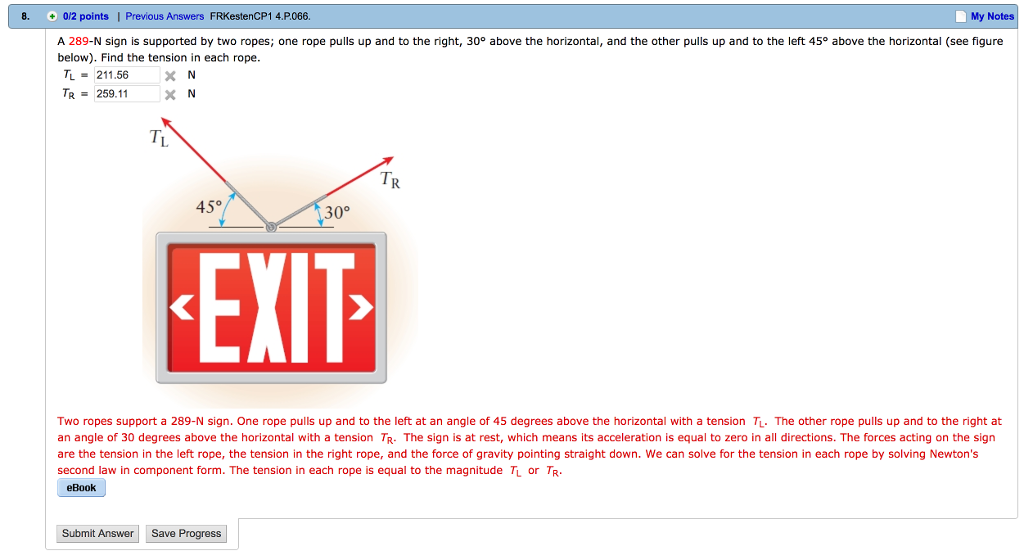 Solved 8. O/2 Points Previous Answers FRKestenCP1 4.P.066