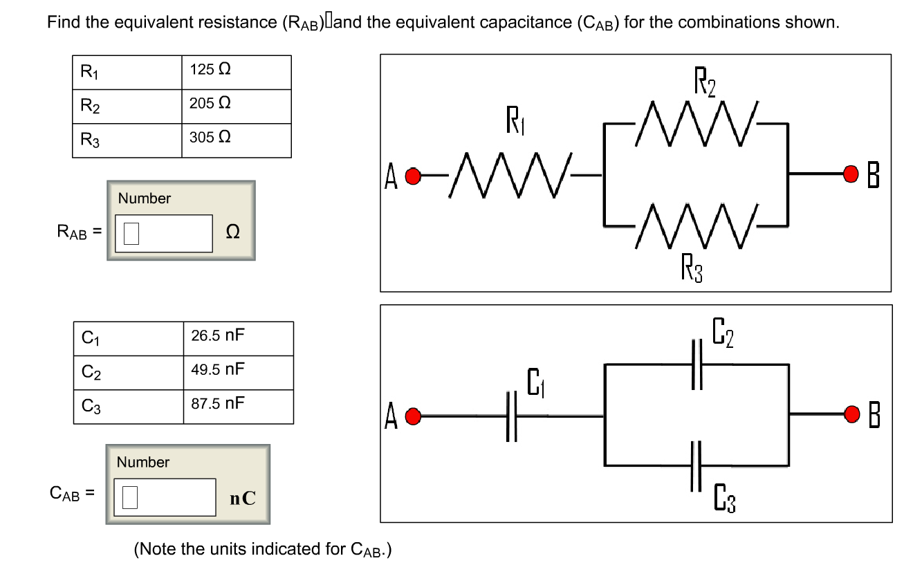 Solved: Find The Equivalent Resistance (RAB)Q And The Equi ...