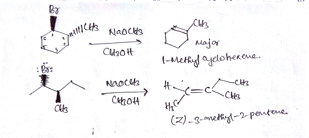 Question & Answer: When (1R,2R)-1-bromo-2-methylcyclohexane is heated with sodium methoxide in methanol,..... 2