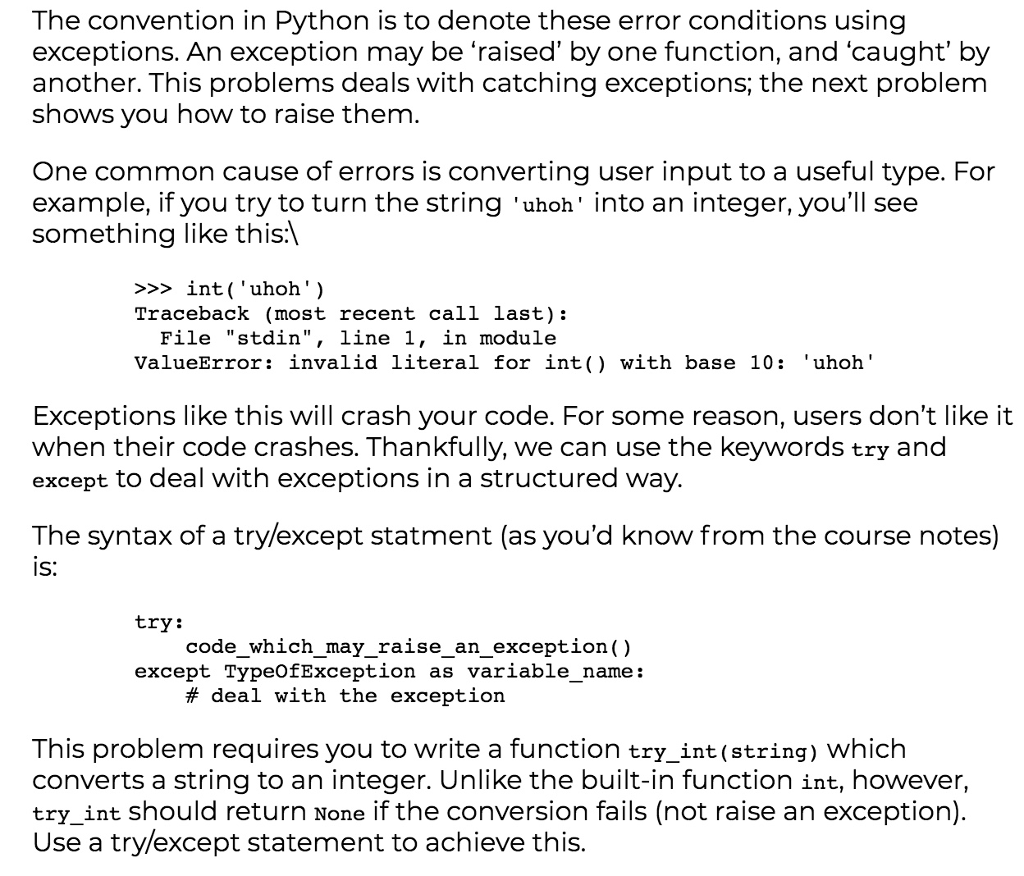 Python Exceptions (TryExcept) - Learn By Example