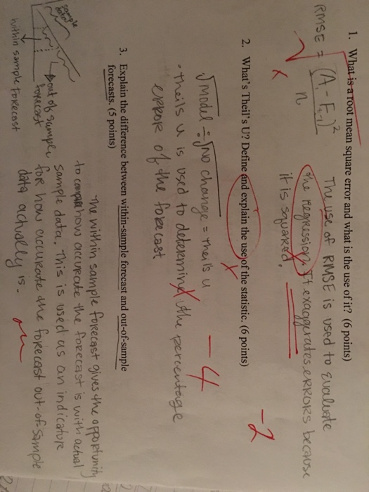 What Is A Root Mean Square Error And What Is The Use Chegg Com