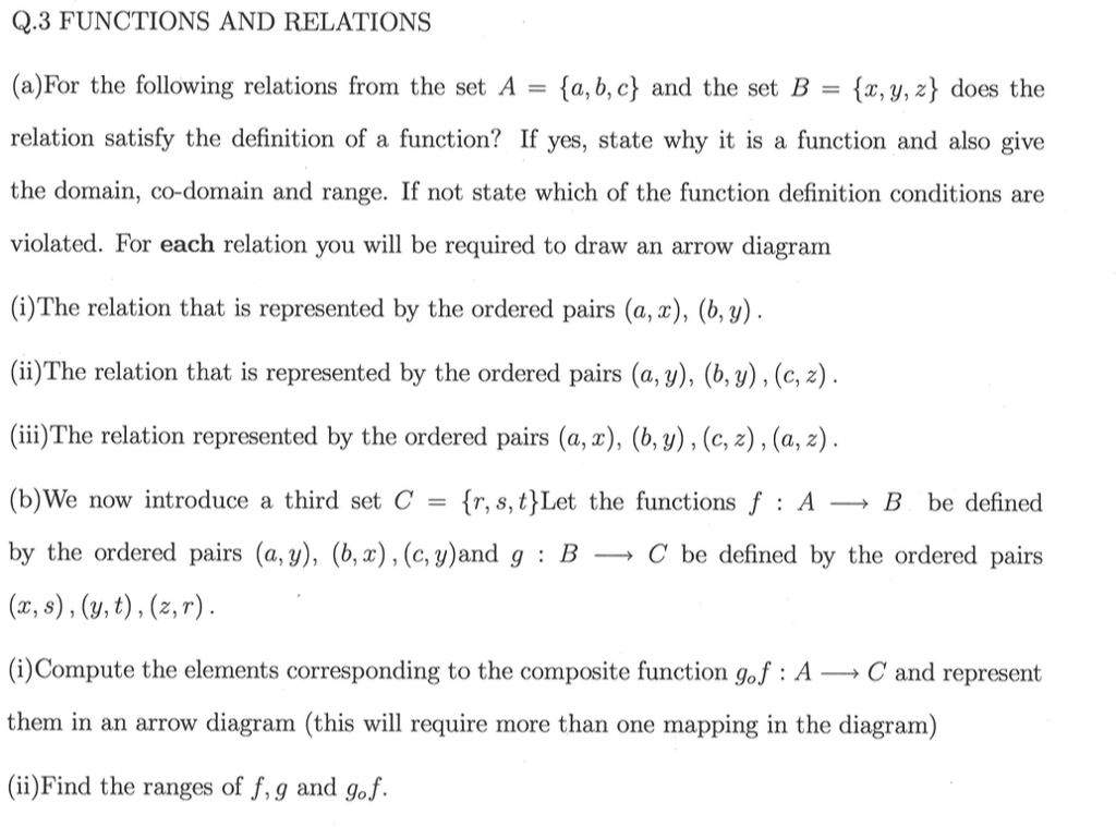 Solved A For The Following Relations From The Set A Chegg Com