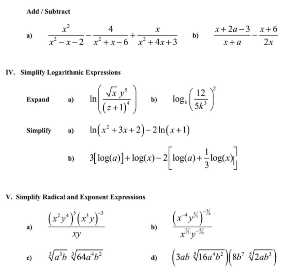 Solved Add Subtract X 2a 3 X 6 4 X2 X 2 X2 X 6 X2 4x Chegg Com