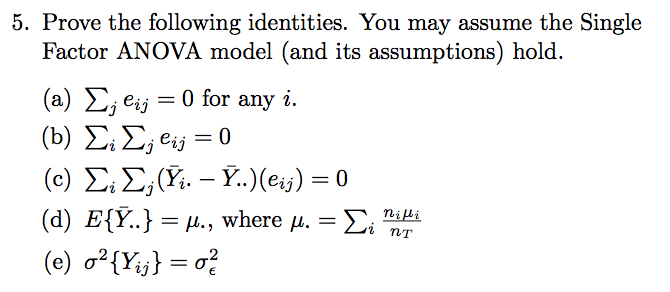 Solved 5 Prove The Following Identities You May Assume Chegg Com