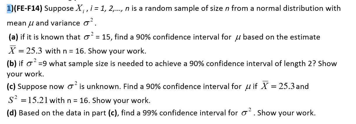 Solved Suppose X I I L 2 N Is A Random Sample O Chegg Com