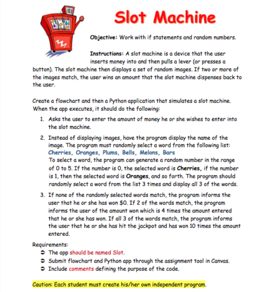 Random Slot Machine