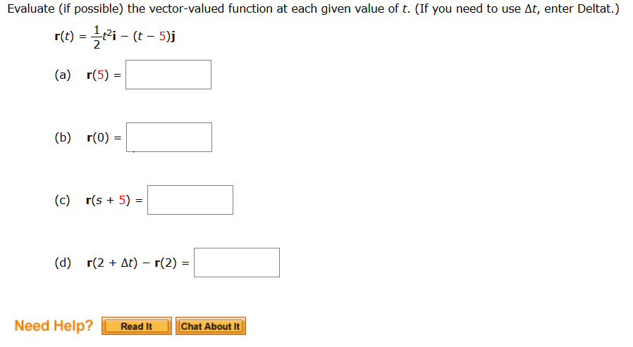 Solved Evaluate If Possible The Vector Valued Function Chegg Com