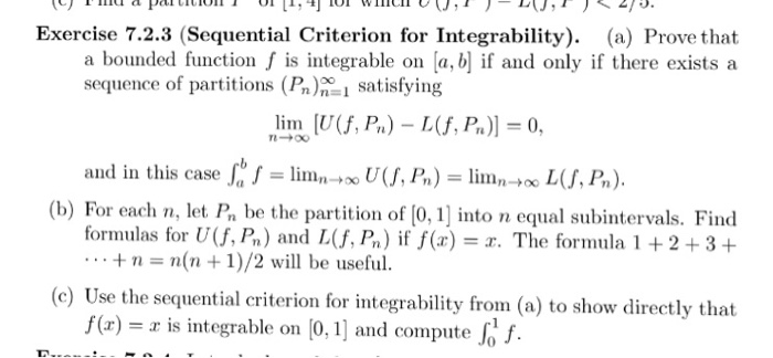 Solved Prove That A Bounded Function F Is Integrable On