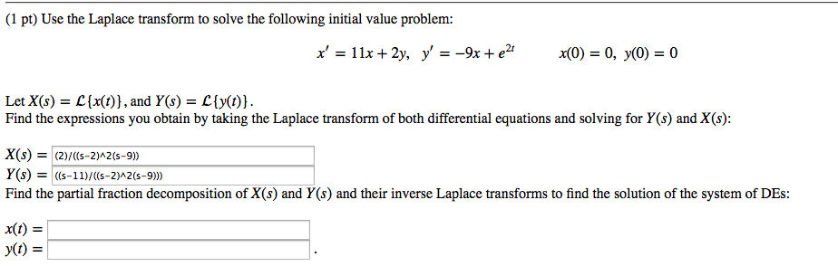 Solved First Using Y For The Laplace Transform Of Y T Chegg Com