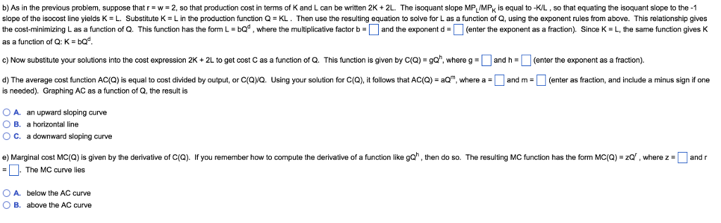 Solved B As In The Previous Problem Suppose That R W 2 Chegg Com