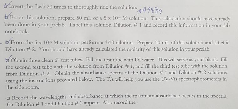 Question & Answer: Part 3 3.1. Calculate the molarity of your initial KMnO4 solution as well as t uncertainty due to..... 2