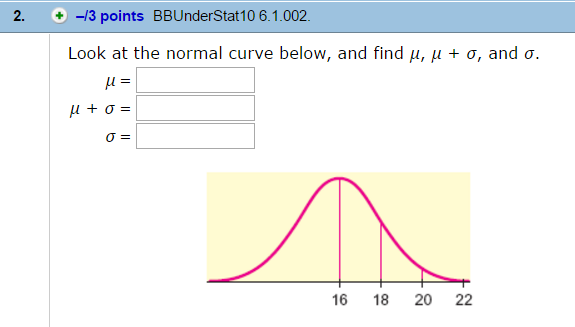 Solved Look At The Normal Curve Below And Find Mu Mu Chegg Com