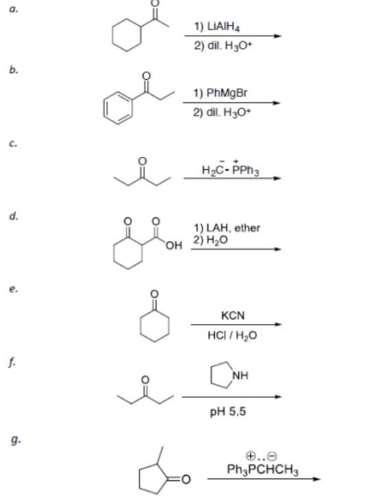 Solved 1 Liaih4 2 Dil H30 B 1 Phmgbr 2 Dil H3o Chegg Com
