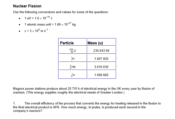 Solved Nuclear Engineering Hints 1 Remember The Meaning O Chegg Com