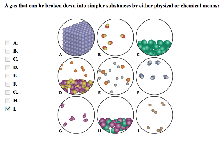 Solved A Gas That Can Be Broken Down Into Simpler Substances Chegg Com