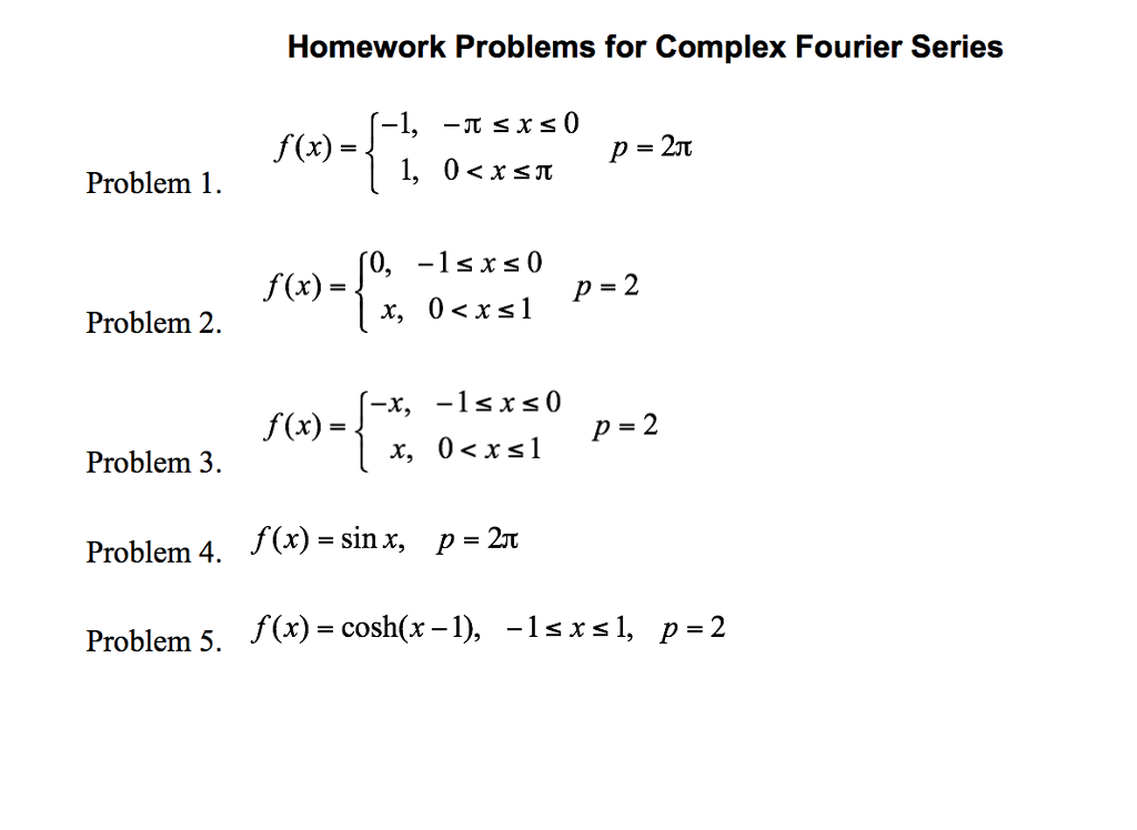 A series of problems. Fourier series gif.