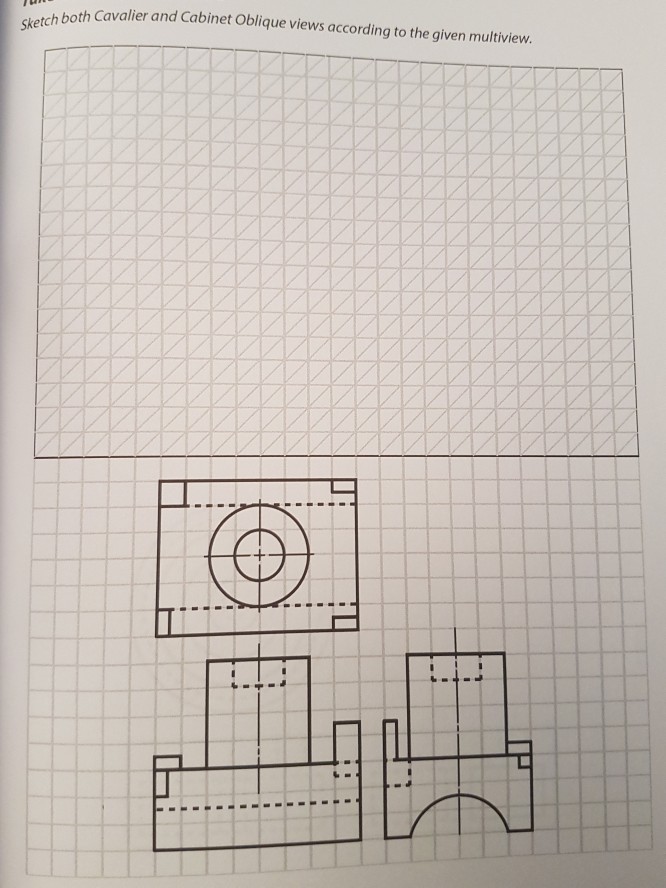 Solved: Th Cavalier And Cabinet Oblique Views According To ...