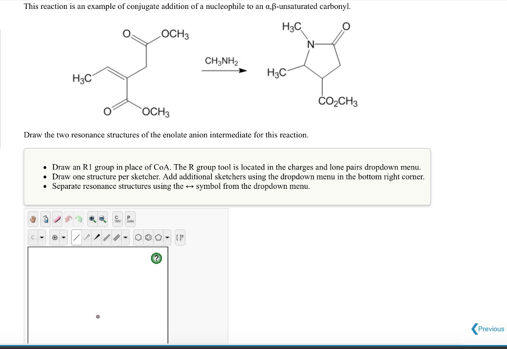of a nucleophile to an unsaturated carbonyl H3C OCH CH3NH2 H3C H3C CO CH O ...